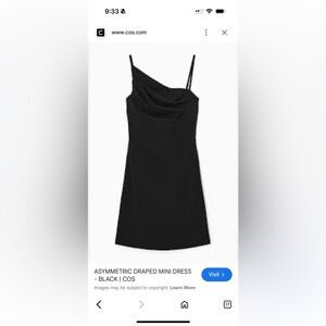 COS Black Asymmetric strap Dress